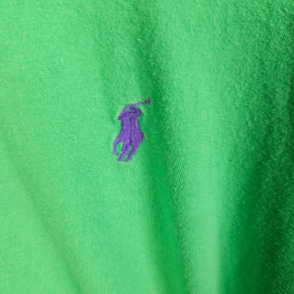 Polo‎ Ralph Lauren Men's Large Green T-Shirt Purple Pony Cotton